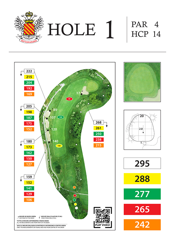 dettagli buca 1 golf club Garlenda