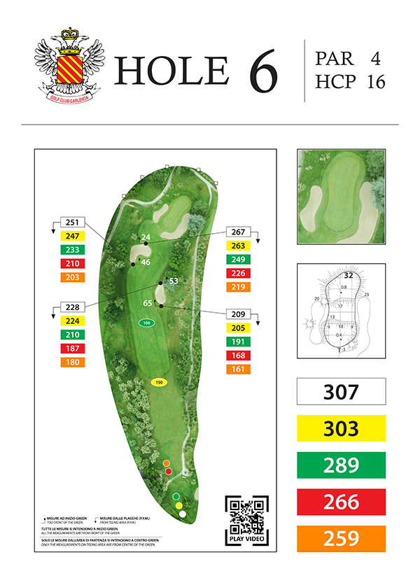 dettagli buca 6 golf club Garlenda