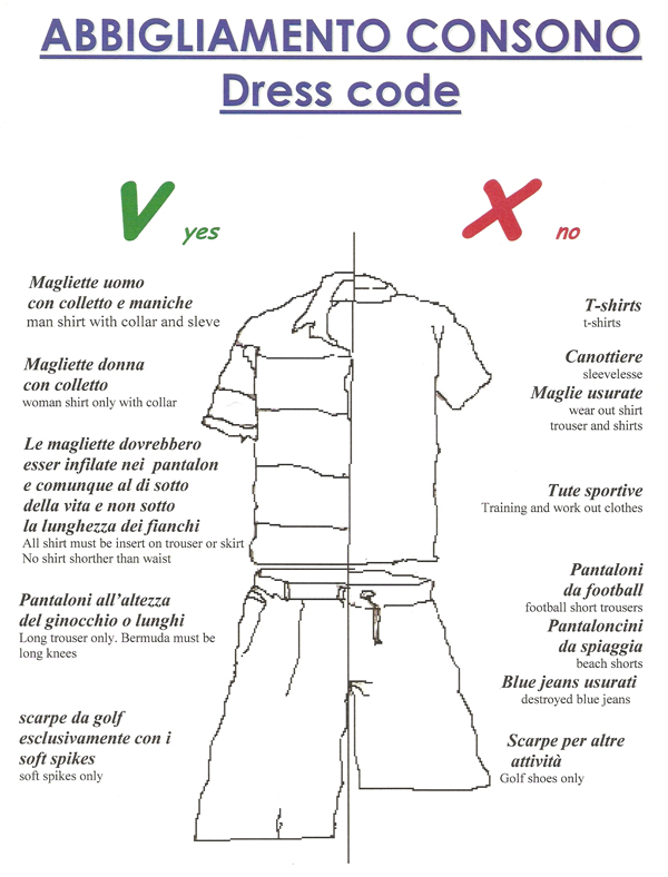 Dress code immagine golf club Garlenda